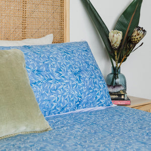 Blue Wildflower Duvet Cover and Pillowcase Set
