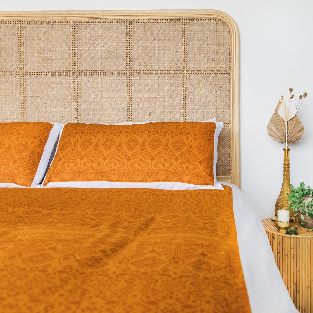 Ikat Marigold Sun Duvet Cover and Pillowcase Set