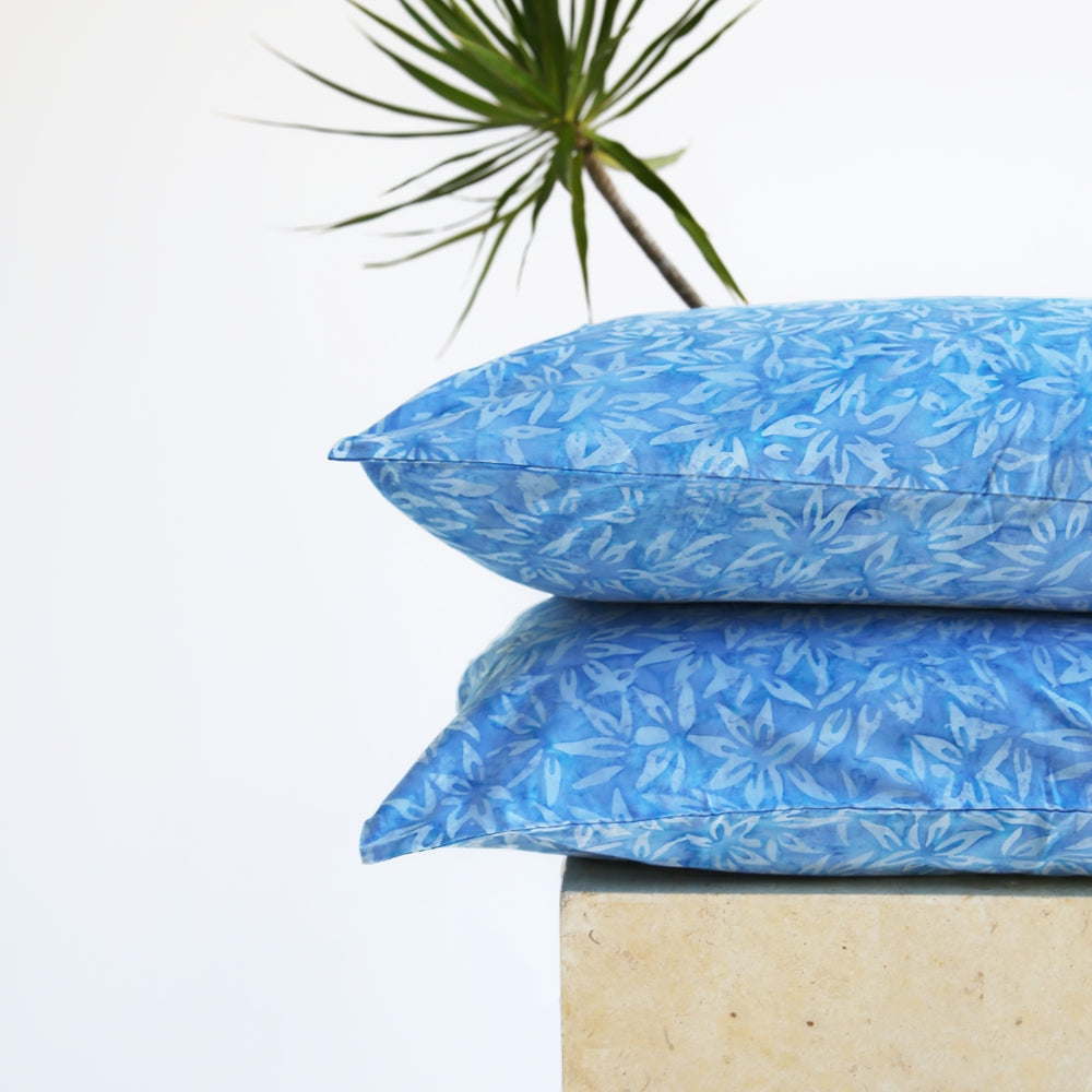 Blue Wildflower Pillowcase Set