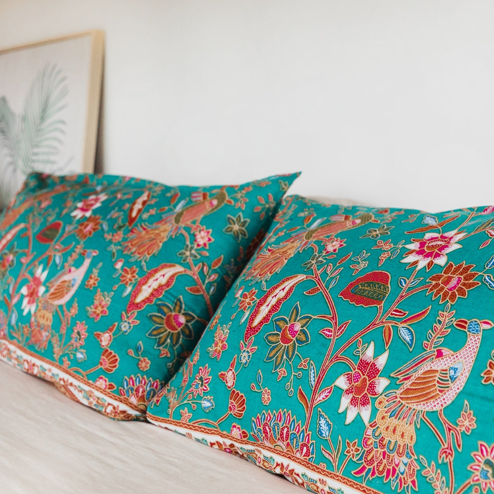 Jade Peacock Pillowcase Set