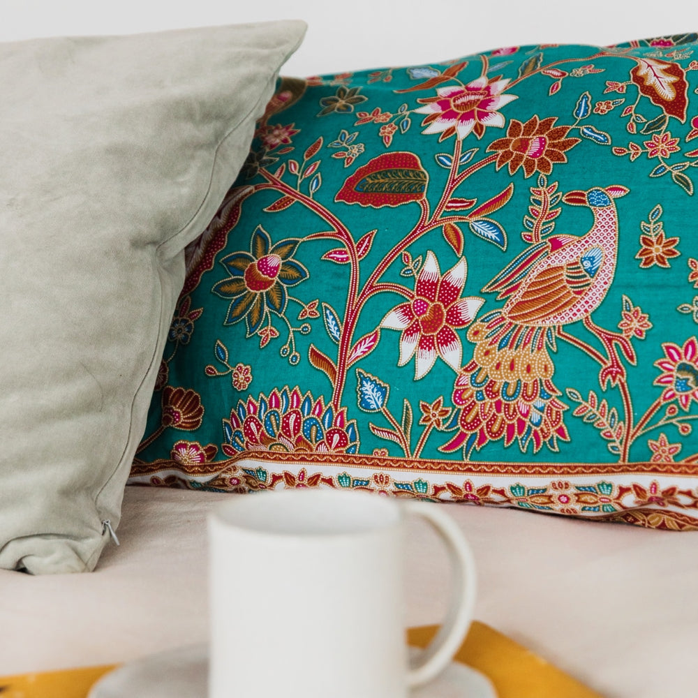 Jade Peacock Pillowcase Set