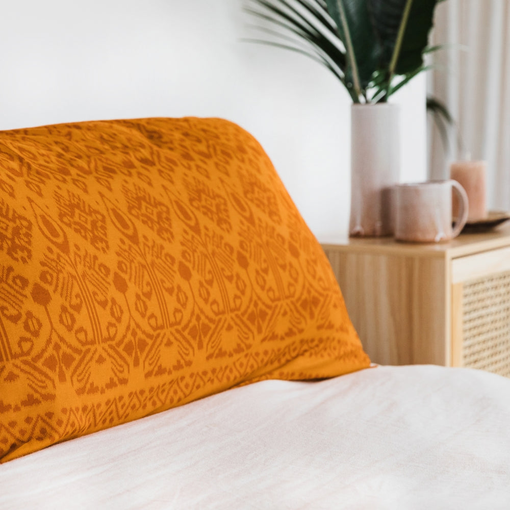Ikat Marigold Sun Pillowcase Set