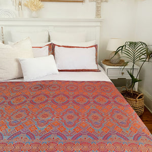 
            
                Load image into Gallery viewer, Embroidered Indian Silk Raj Duvet Cover and Pillowcase Set
            
        